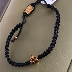 KING BABY STUDIO Black and Gold Braided Bracelet